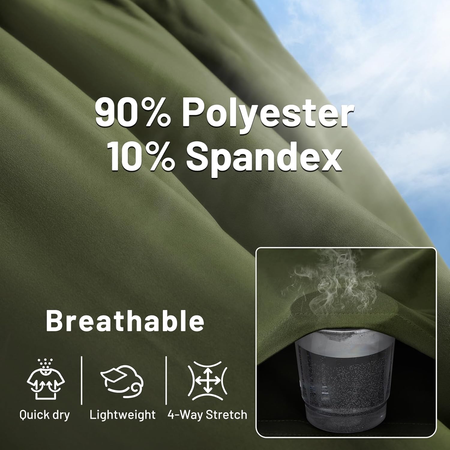 MIER Men's Running Shorts 7" Quick Dry Gym Athletic Workout Shorts with Zipper Pockets - Image 5