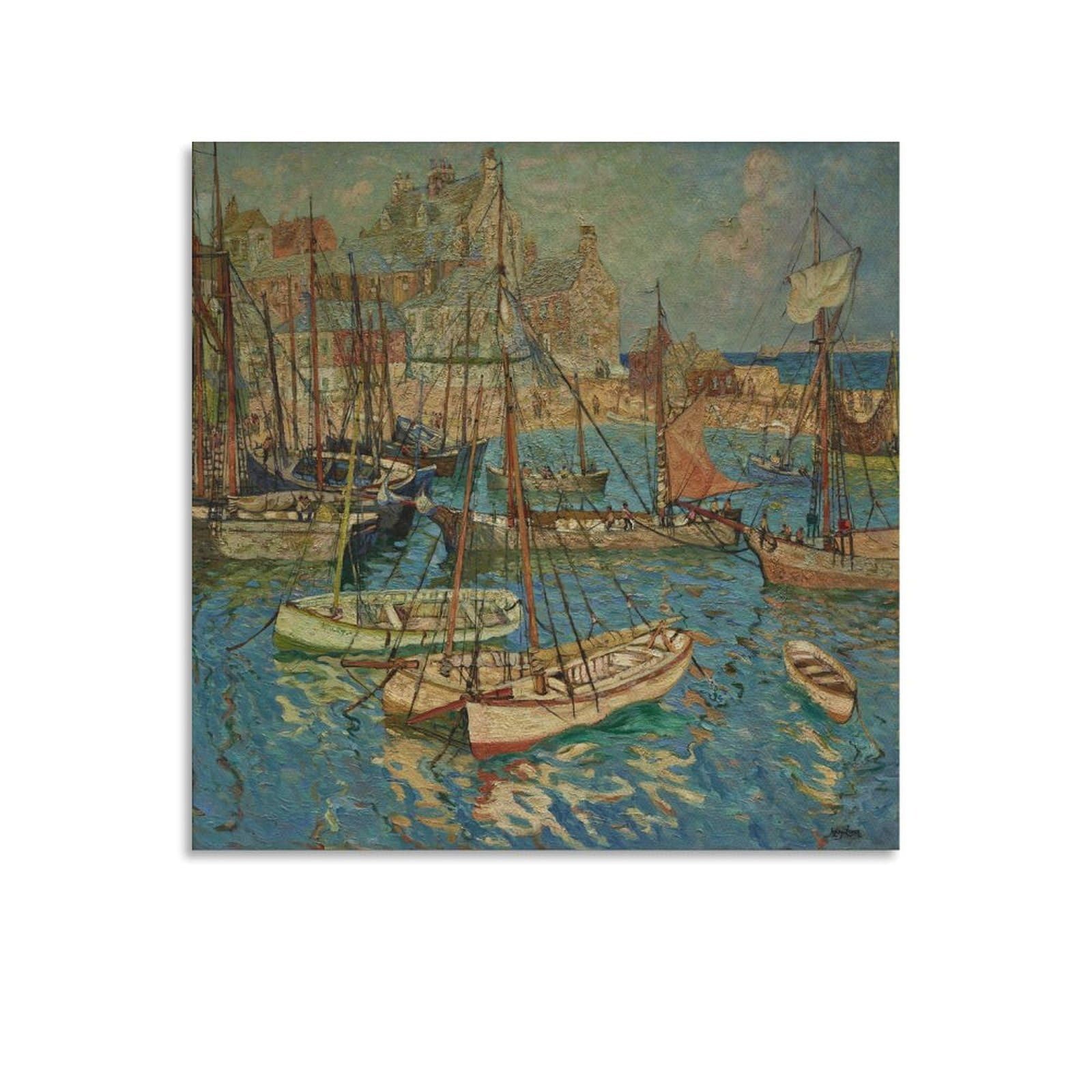 KLAGCBDF Hayley Lever Fisherman's Quarters Poster Painting Canvas Wall Art Living Room Posters Painting 28x28inch(70x70cm)