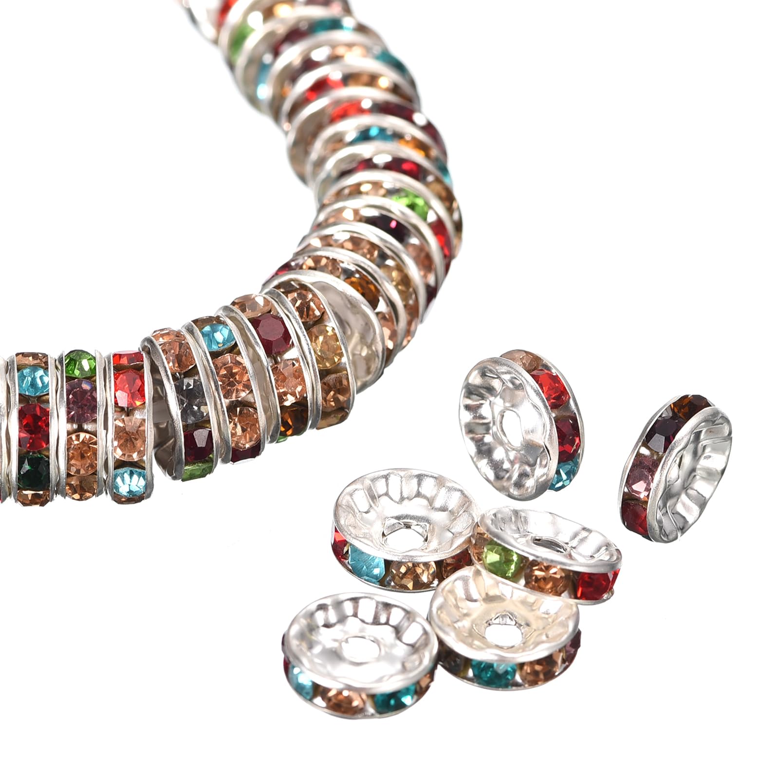 Amazon.co.jp: uxcell 100個入り 10mm ロンデルスペーサービーズ 