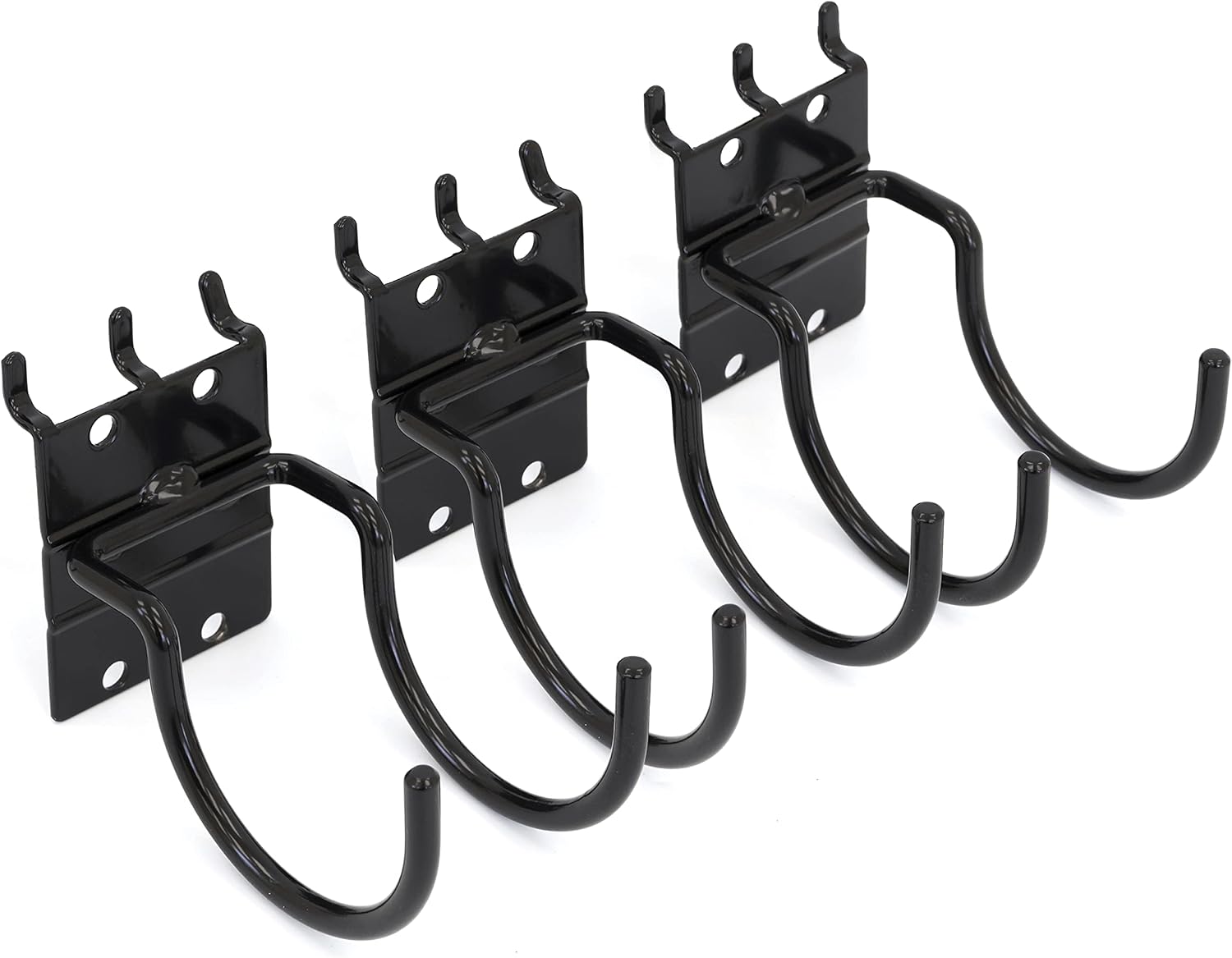 VICTORY DISPLAY & STORE FIXTURE MFG Heavy-Duty Garage/Garden Tool Utility Hook fits Both Slatwall and Pegboard, Pack of Three or Five (Quantity 3) (3)