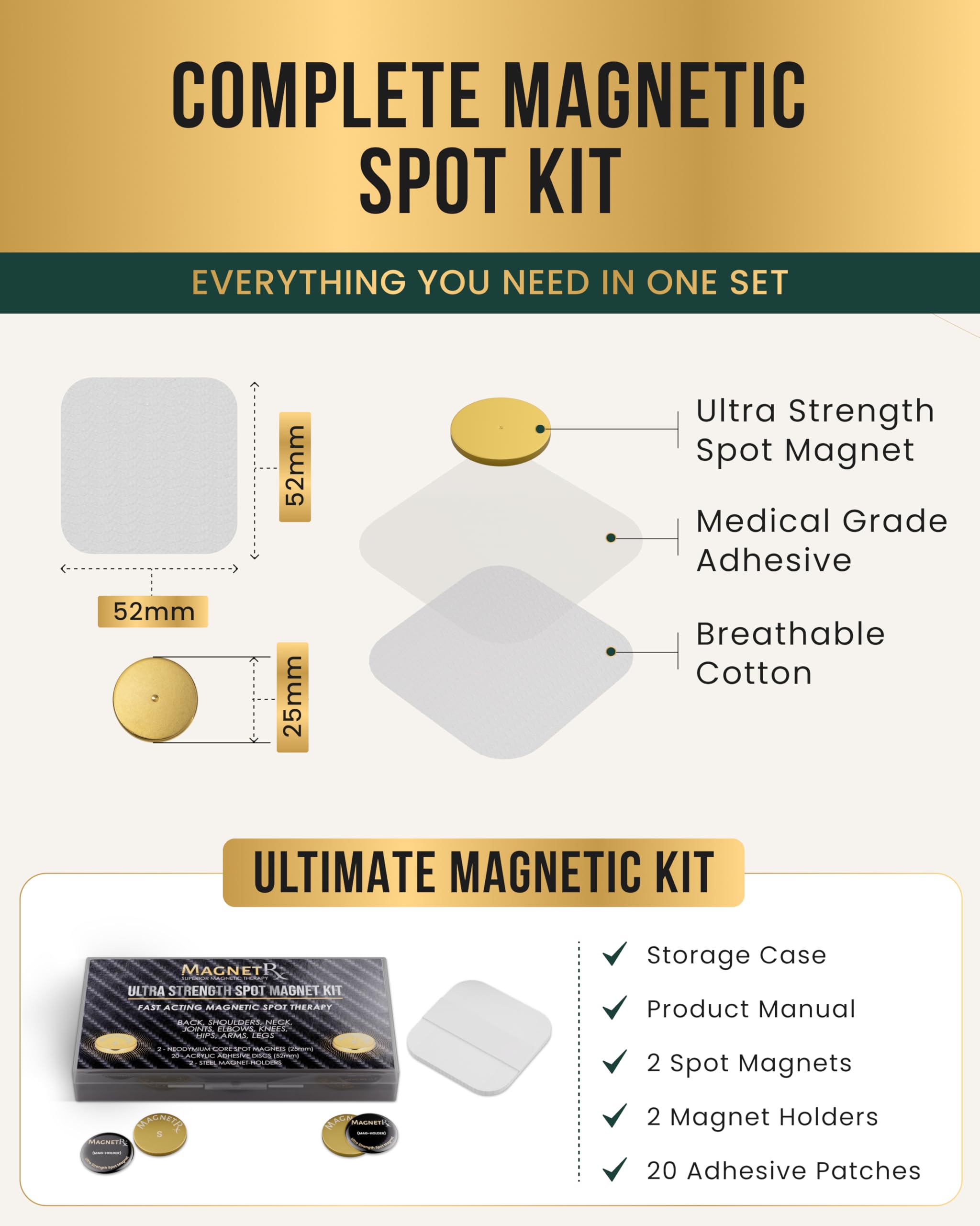 Amazon.co.jp: MagnetRX® 磁気スポットマグネットキット - 超強力磁石