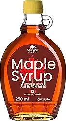 Stuttgart Maple Syrup Tradicional 250Ml - Amber Rich Taste - 100% Puro - Xarope De Bordo Canadense