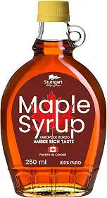 Stuttgart Maple Syrup Tradicional 250Ml - Amber Rich Taste - 100% Puro - Xarope De Bordo Canadense