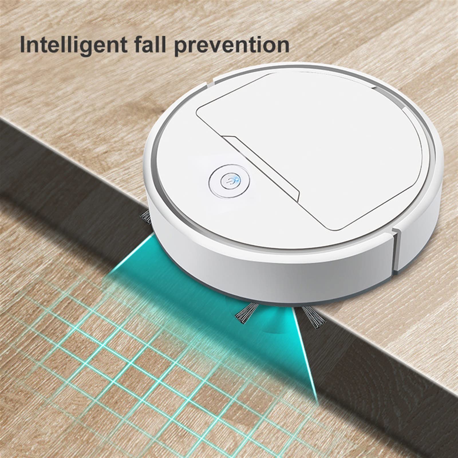 Robot aspirapolvere 3 in 1 Smart Sweeping Robot Home Sweeper e aspirapolvere senza fili Aspirapolvere per peli di animali domestici Robot da pavimento (bianco)
