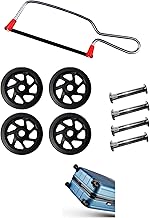 MyViradi Wheels Only for Replacement and Repair Travel Trolley Bag Suitcases Rubber Wheels for Luggage 5 CM (WHEELS+BLADE)
