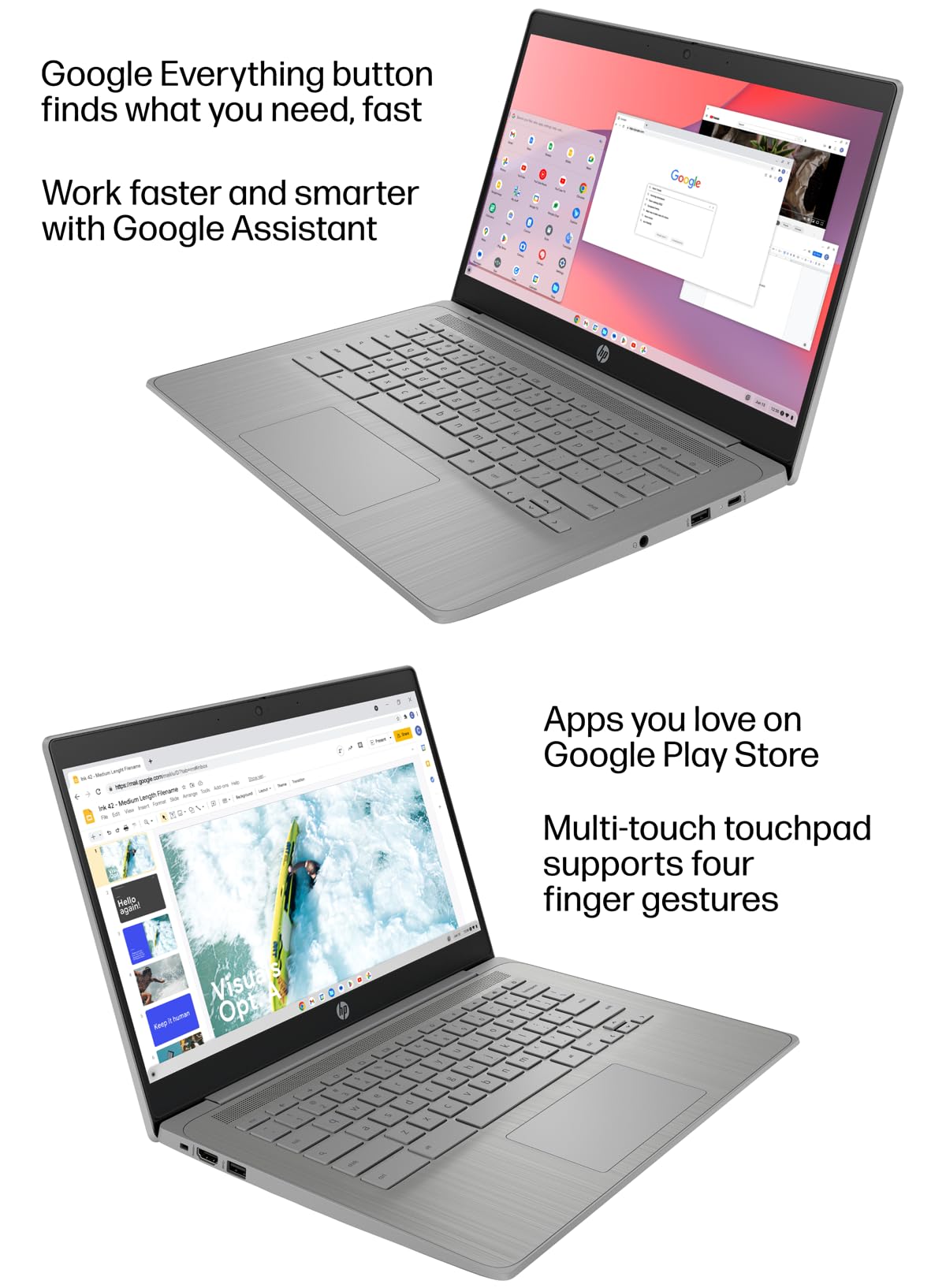 Laptop HP Chromebook X360 14 2 em 1 (tela sensível ao toque