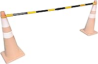 Vista 1 de Barra retráctil de cono de seguridad amarillonegro Barra de cono de seguridad 2 "OD x 52-80" de longitud