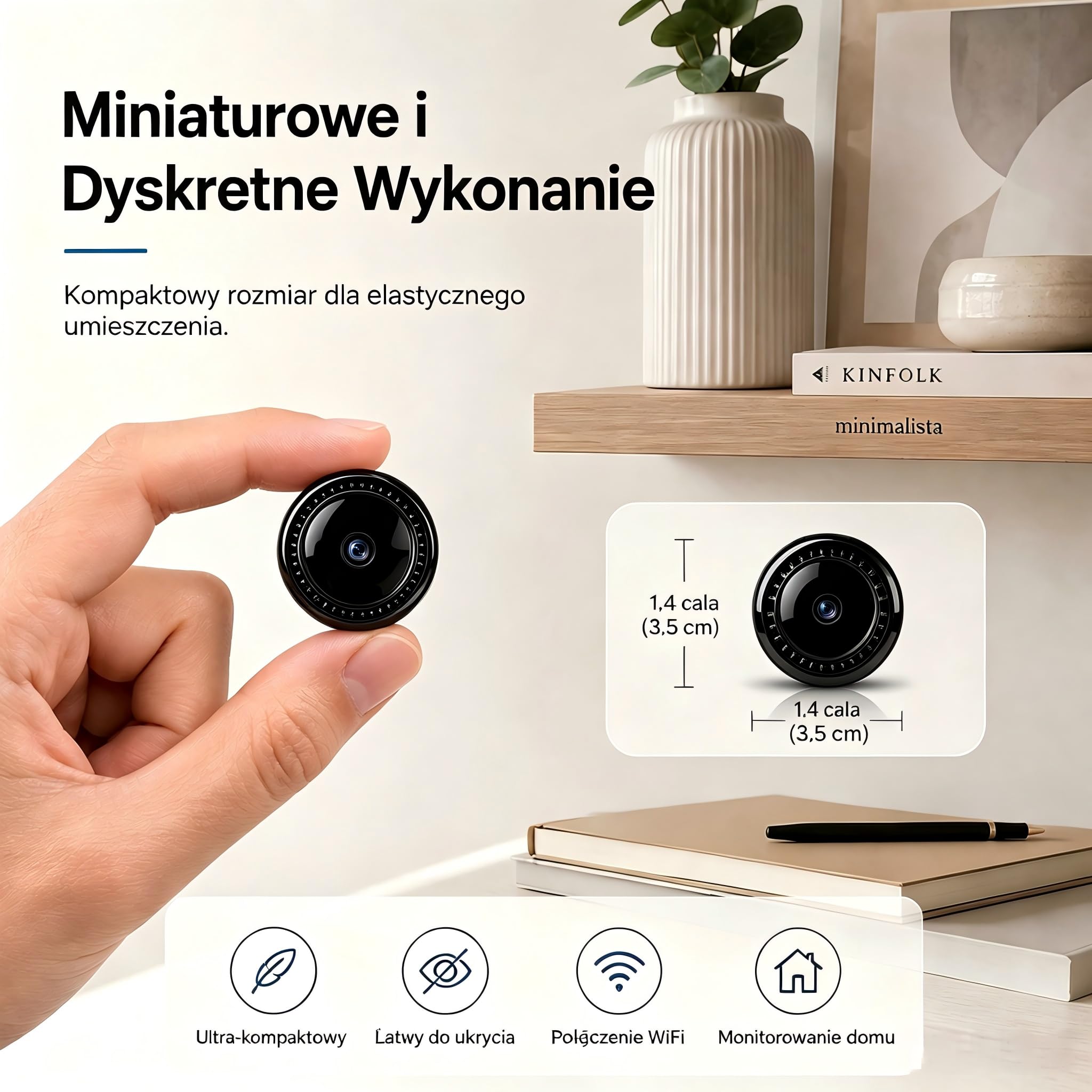 6 PCS 2026 Upgrade ukryta kamera szpiegowska, Mini Security WiFi Camera, HD 1080P Outdoor/Indoor Night Vision Cam for Baby, Pets, Compatible with Smartphone, Tablets A/L11