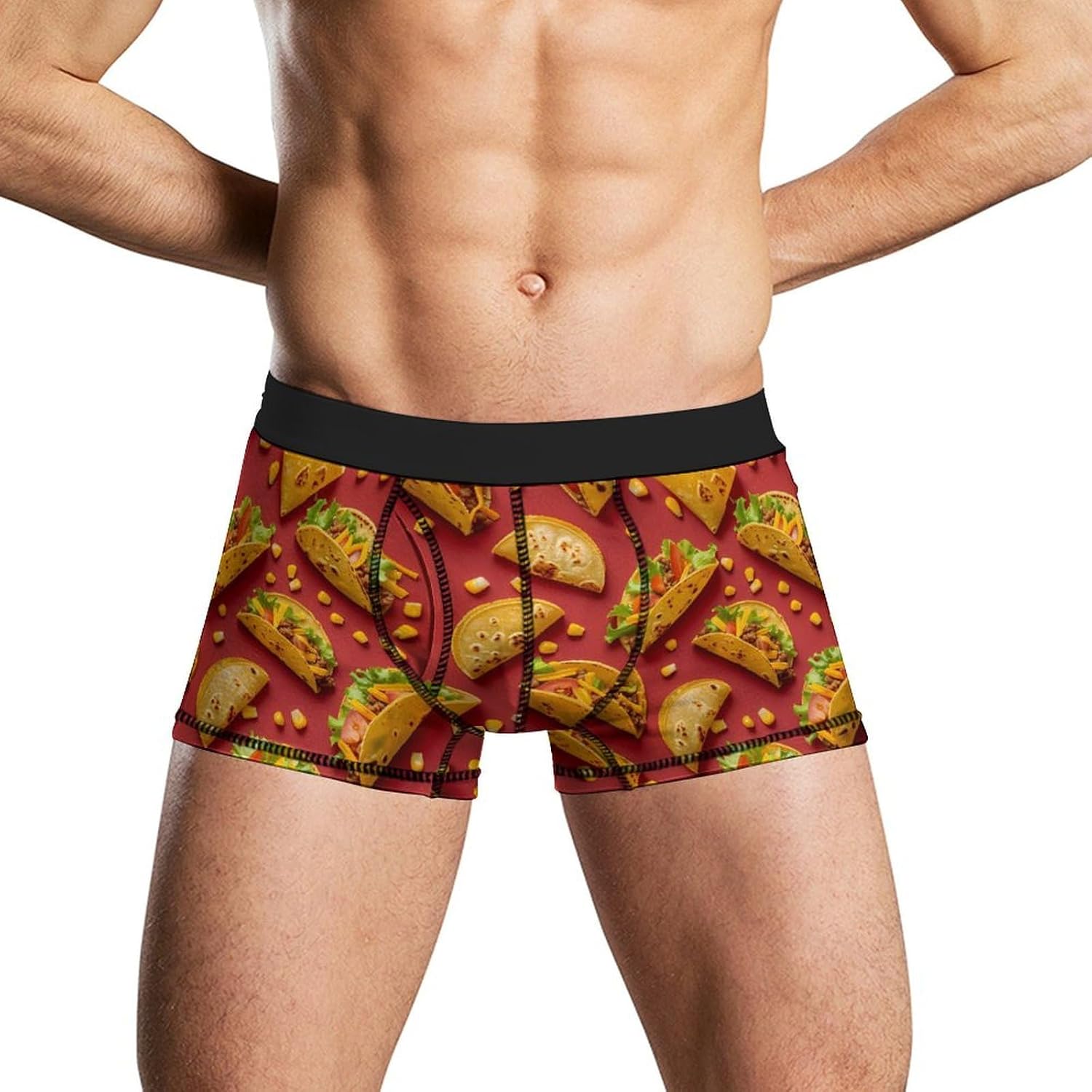 Tacos-Mexican Food Novelty Men's Trunks Soft Breathable Underwear Patterned Stretch Briefs