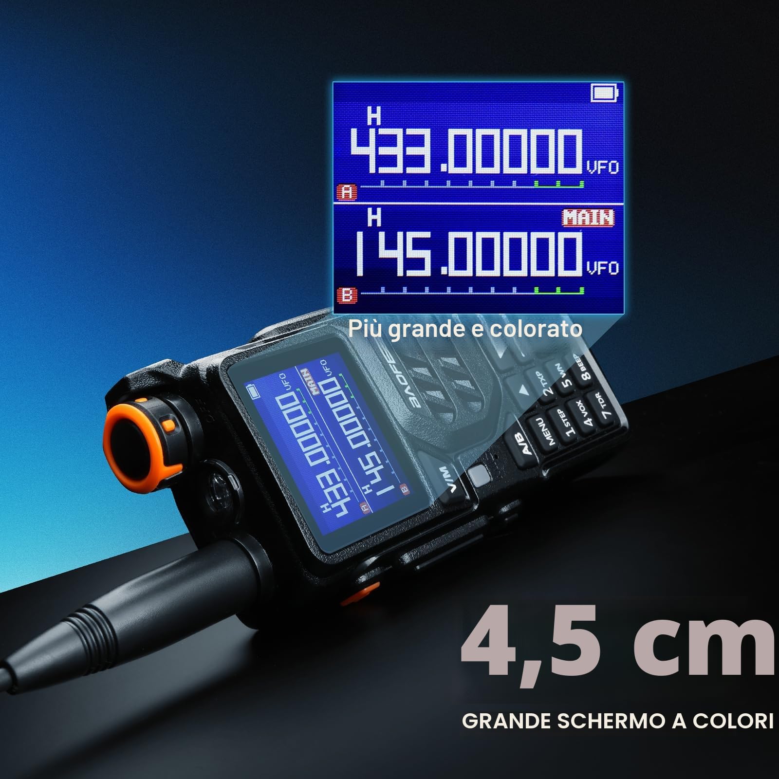 BAOFENG K5PLUS Radio amatoriale a tre bande UHF VHF 1.25 m 10 W 999 CH portatile