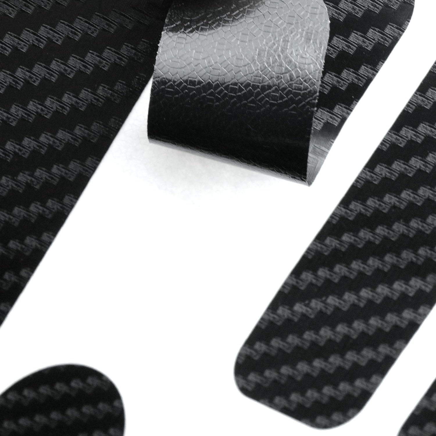 Lot de 4 protections en fibre de carbone pour cadre de vélo - Anti-rayures - Film autocollant - Noir