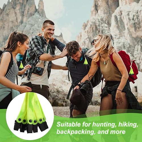 Miniatura 7 de TOYMIS 24 marcadores reflectantes de sendero, 4.06 x 0.51 pulgadas, marcadores de sendero para senderismo para árboles, cinta de marcado de senderos