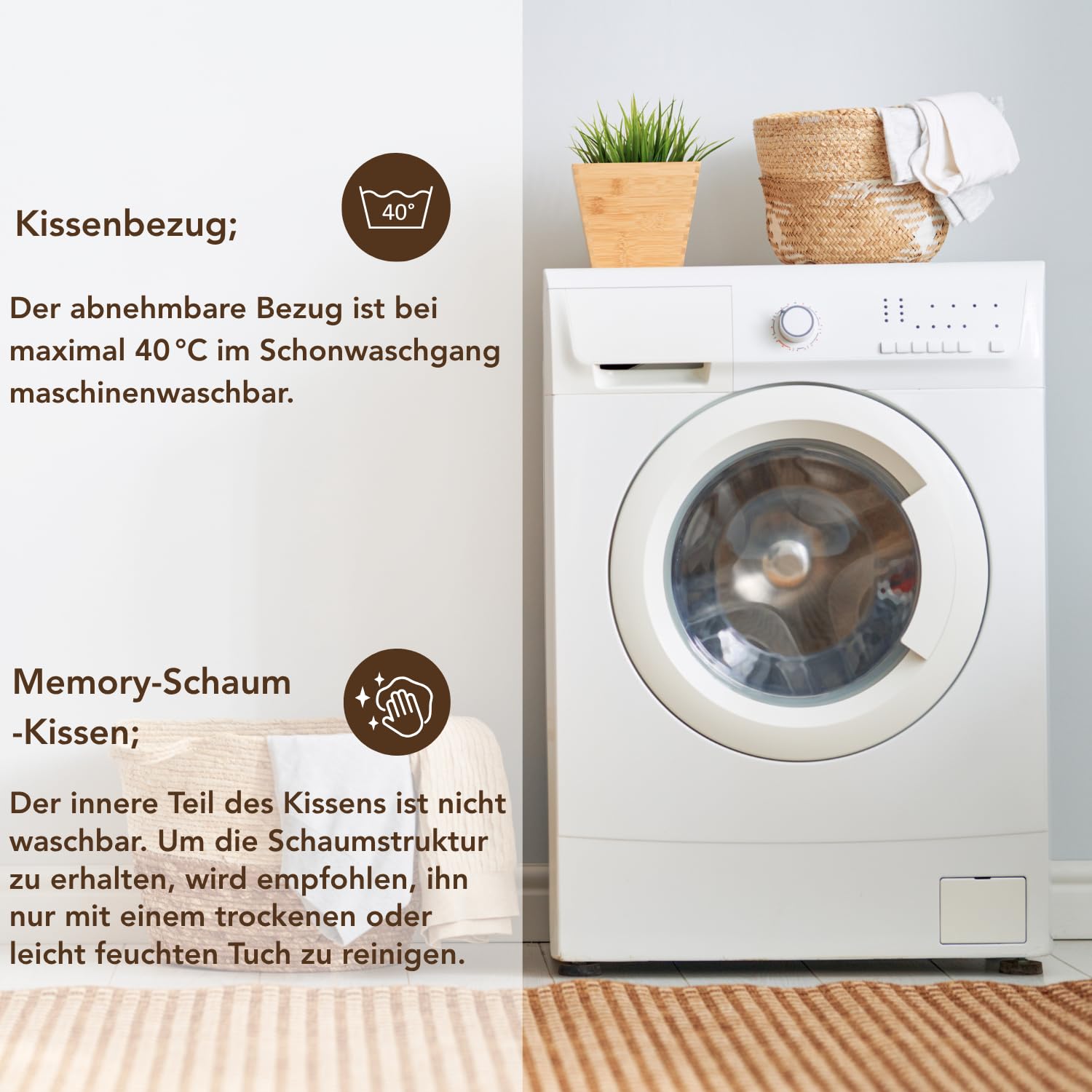 Poduszka dla osób śpiących na boku z pianki z pamięcią kształtu, wiskoelastyczna poduszka pod głowę, ergonomiczna poduszka podpierająca kark, miękka poszewka na poduszkę, biała (54 x 43 x