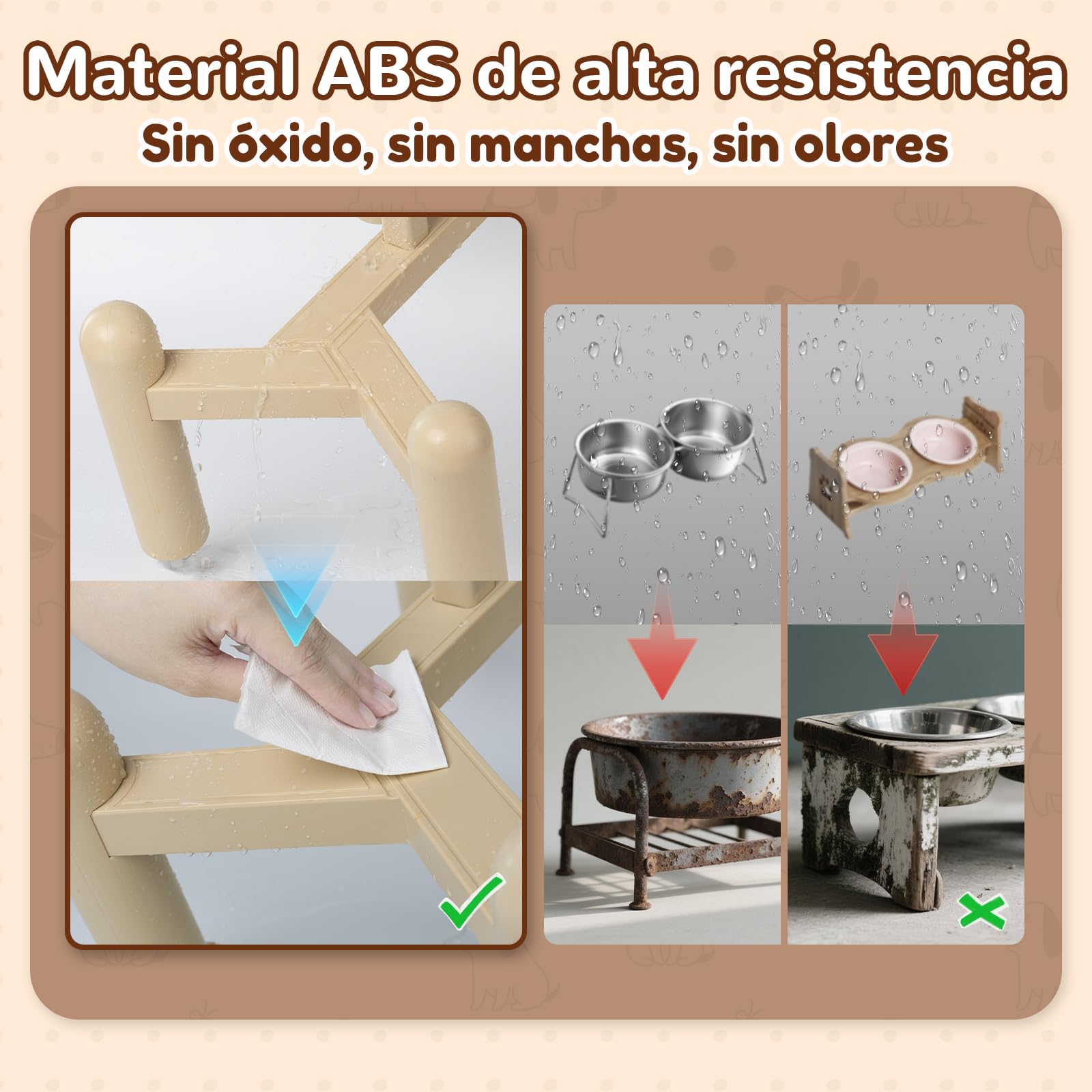 Comedero Elevado para Perro de Cerámica - Cuencos Doble con Soporte Antideslizante - para Agua y Comida - Apto para Perros Medianos y Grandes - 2 x 2000 ml - Verde