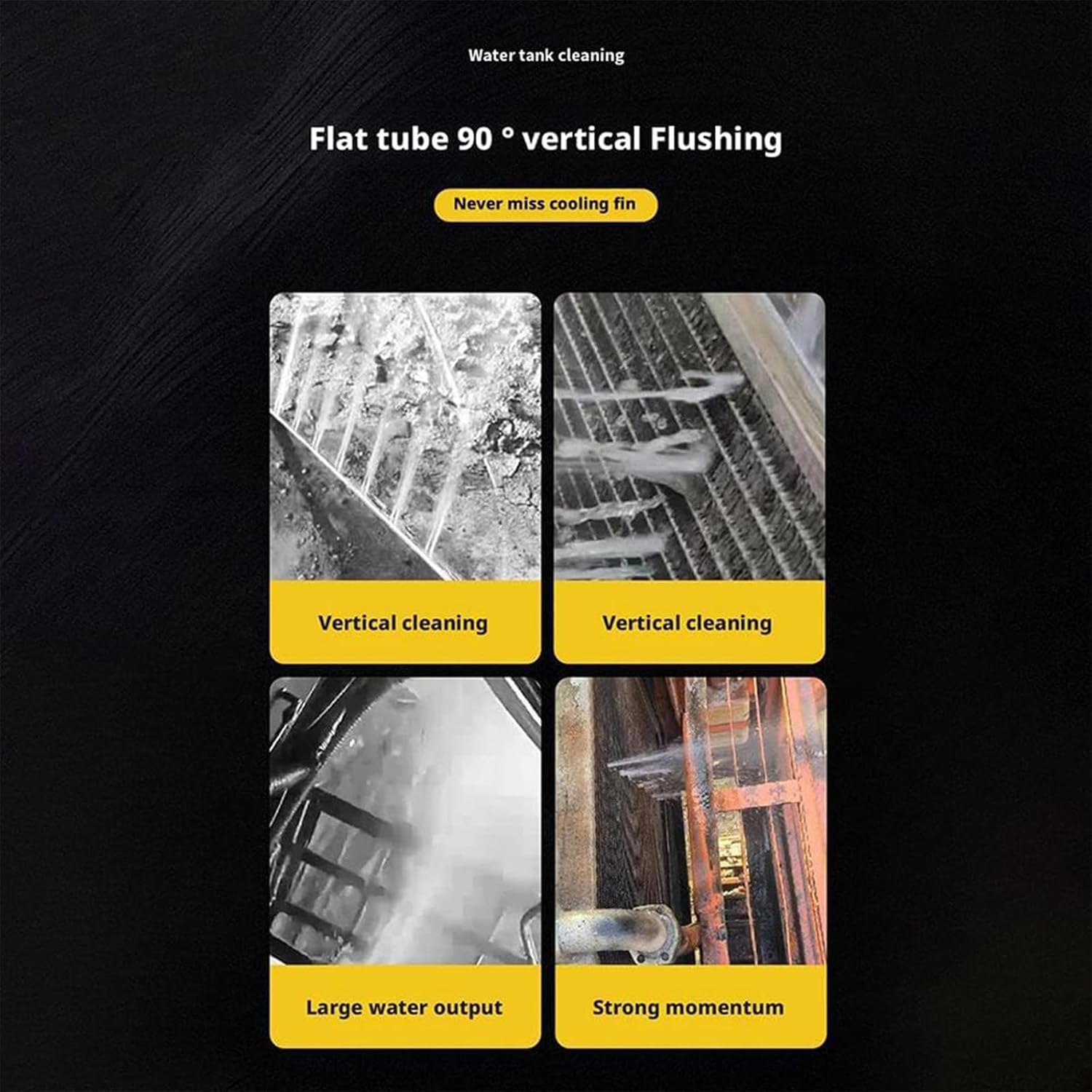 Portable Car Radiator Cleaning Wand, Stainless Steel Pressure Washer Wand for Car Radiator Cleaning, Radiator Flush and Cleaner Tool for Household Cars, Trucks, RV Radiators (31.5in)