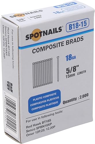 Miniatura 2 de Spotnails B18-15 18GA 5/8" Patas compuestas Brads 2000 unidades