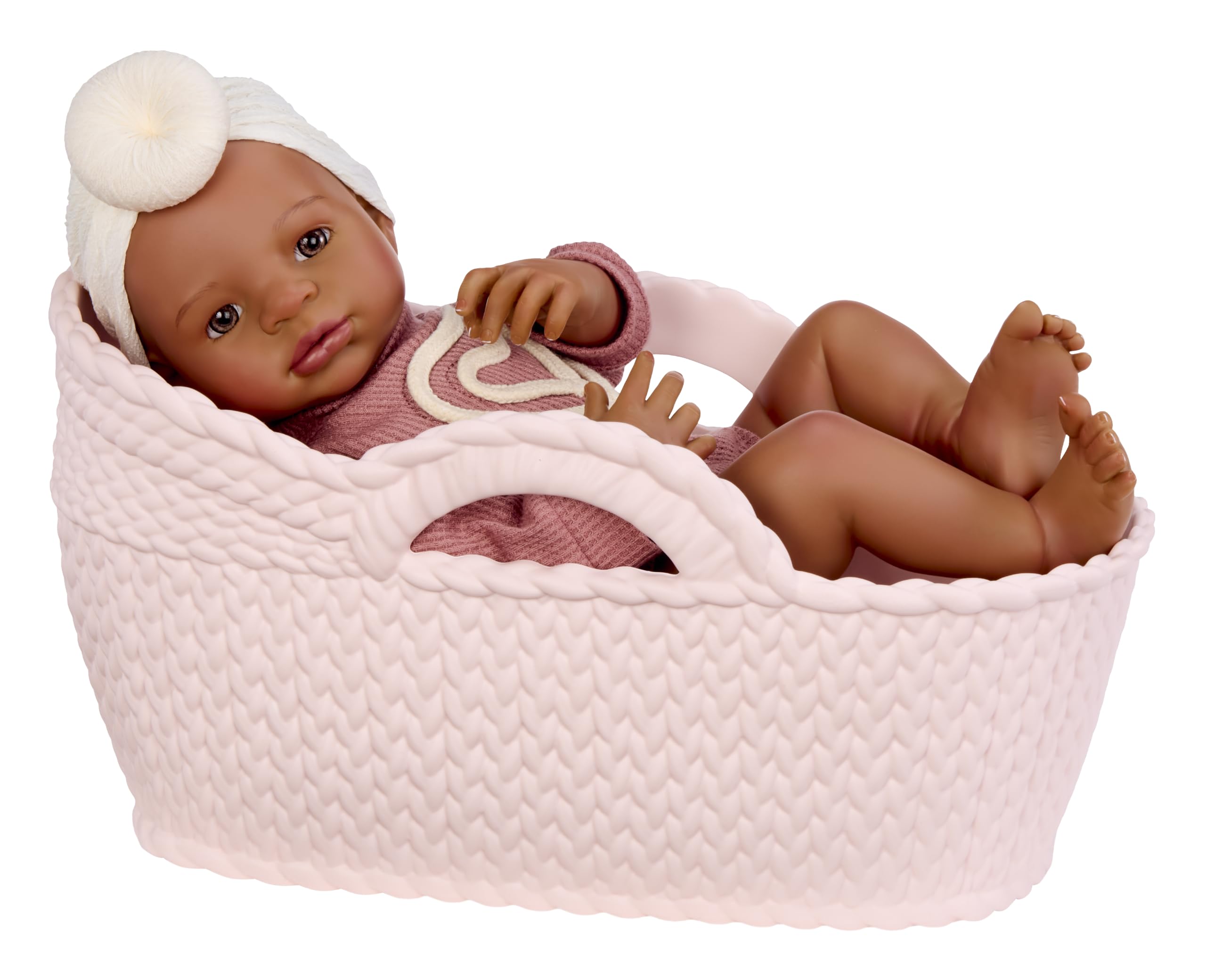 BABY born Real Bambola Reborn realistica, Femmina, carnagione scura, occhi aperti, 43 cm