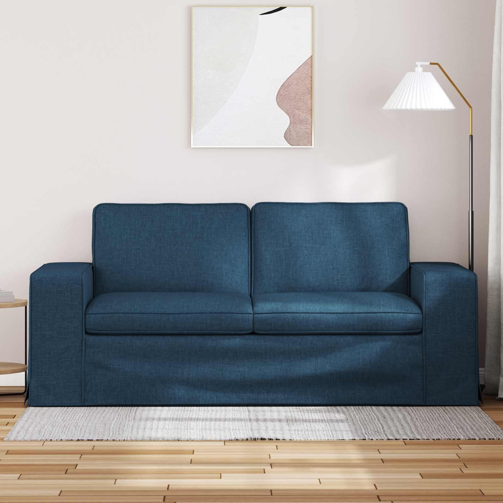 Gecheer Divano Moderno in Tessuto, Design Minimalista Blu con Struttura Metallica, 182x80x82 cm, Modulare e Componibile, per Soggiorno, Salotto o Stanze Multifunzione