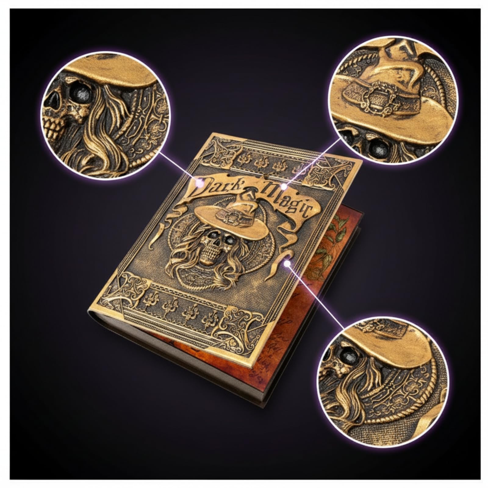 Libro Magico Elettronico Luci e Suoni Libro di Halloween Apre Automaticamente Solo Effetto Scenico