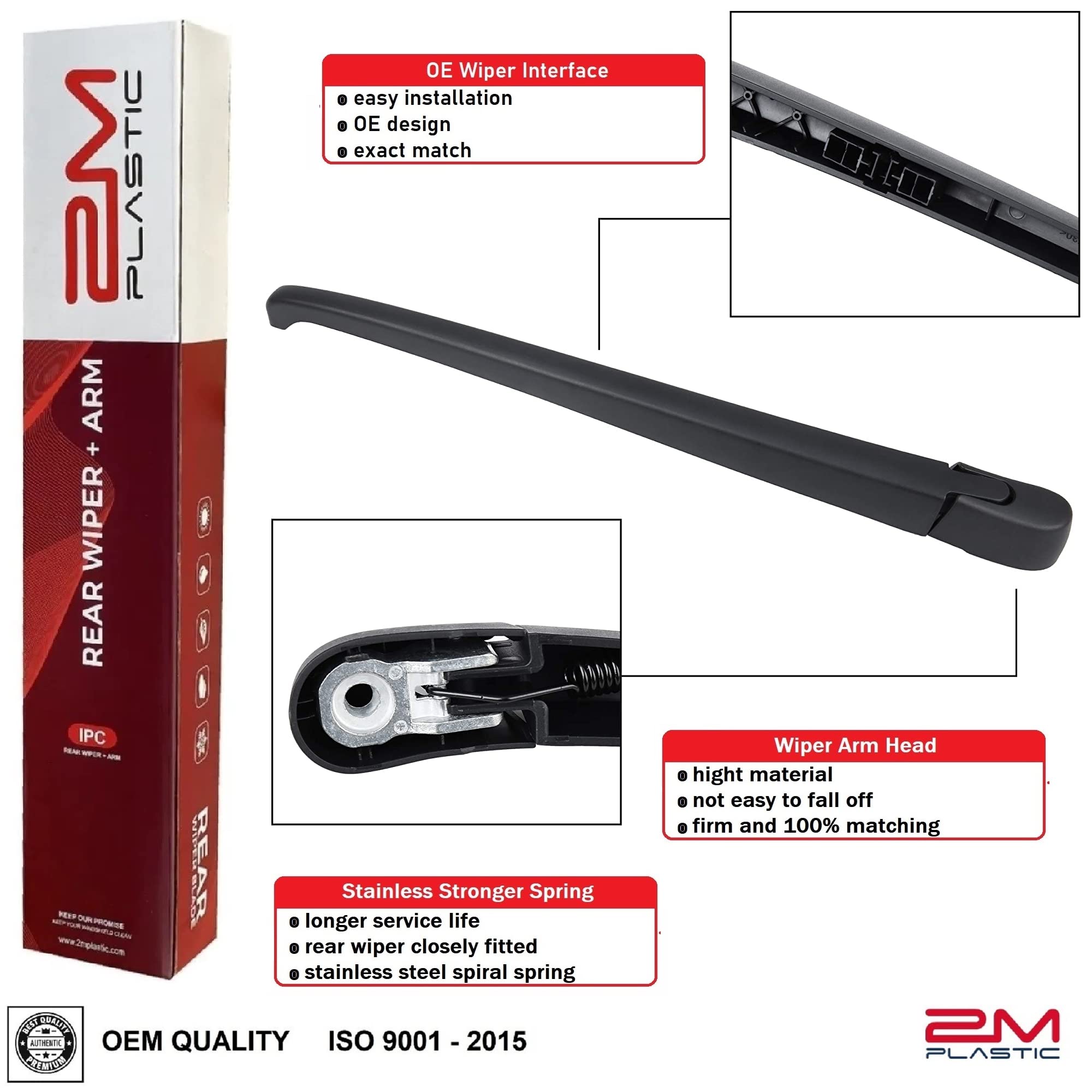 CRW-305-E CIRCUIT GRAPHITE REAR WIPER BLADE 12" FOR HYUNDAI TUCSON 2010 2016 I.390332 - Foto 10