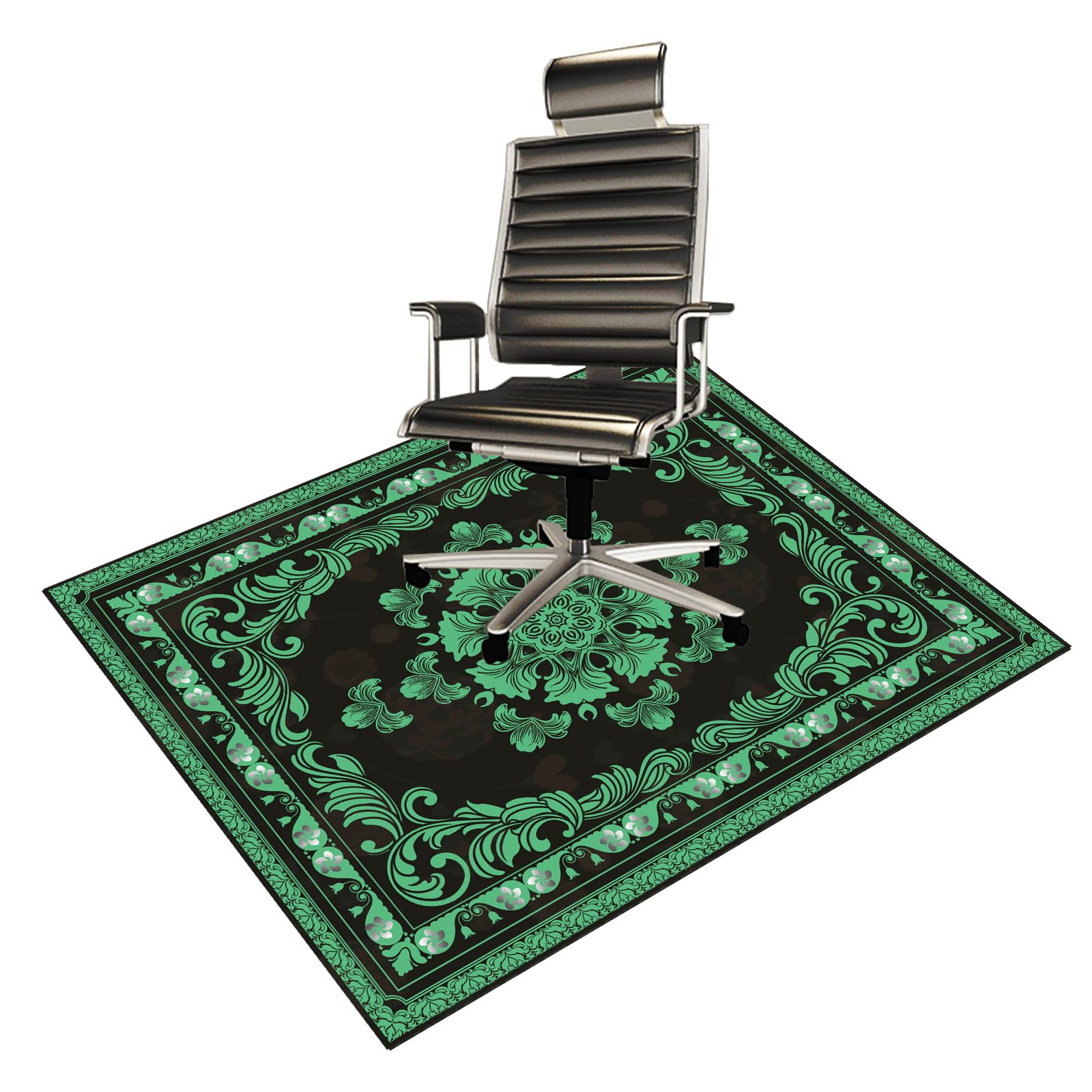 BYINGWD Office Chair Mat for Hardwood Floor Desk Floor Mat, Computer Gaming Chair Mat (Green, 36'x48')