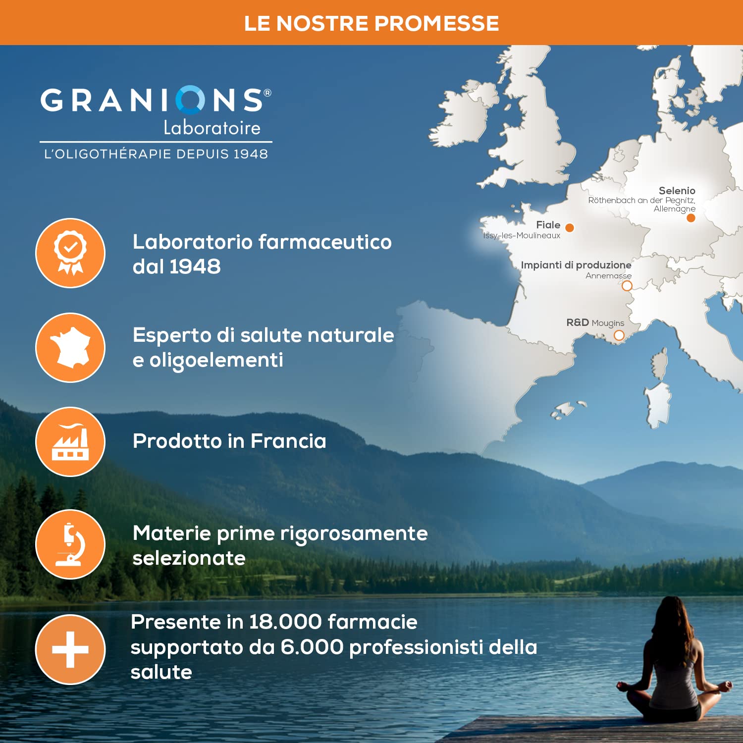 Granions Selenio 150 µg, Immunità, Antiossidante, Capelli e Unghie, Integratore Alimentare, 30 Fiale = 30 giorni