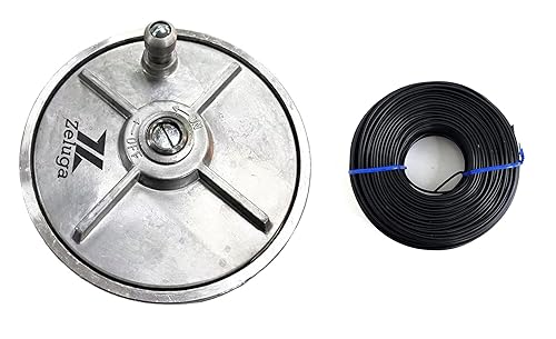 Carrete de alambre de aluminio ligero 23-262 con perilla de rebobinado y combo de alambre negro recocido calibre 16