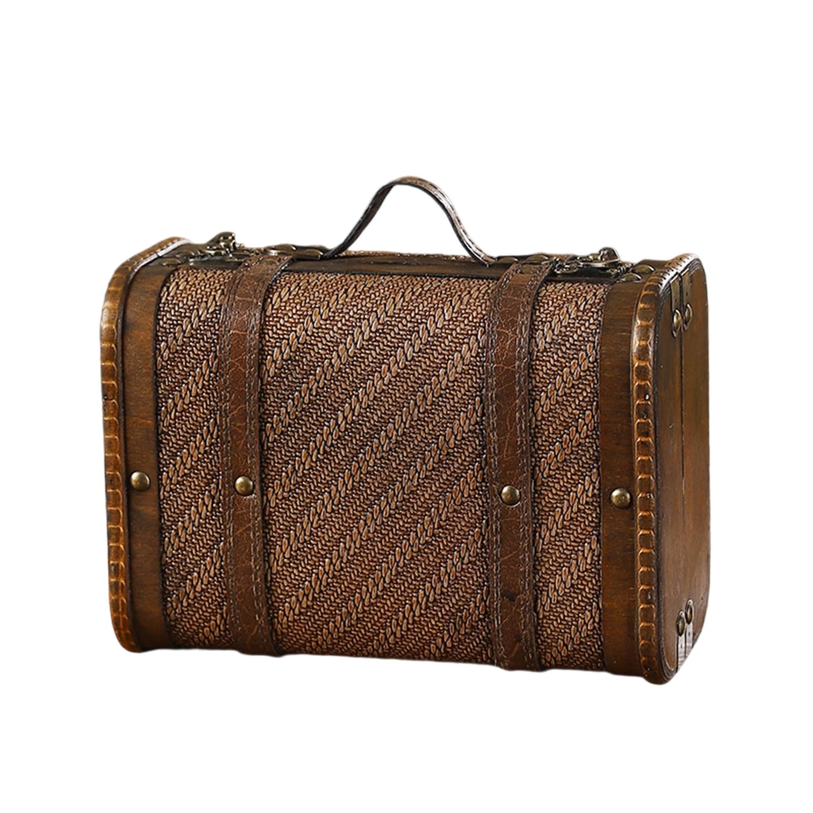 Shurhome European Styles Storage Box Sturdy Leather Travel Case with Ample Space for Personalize Items Organization Multipurpose Travel Box