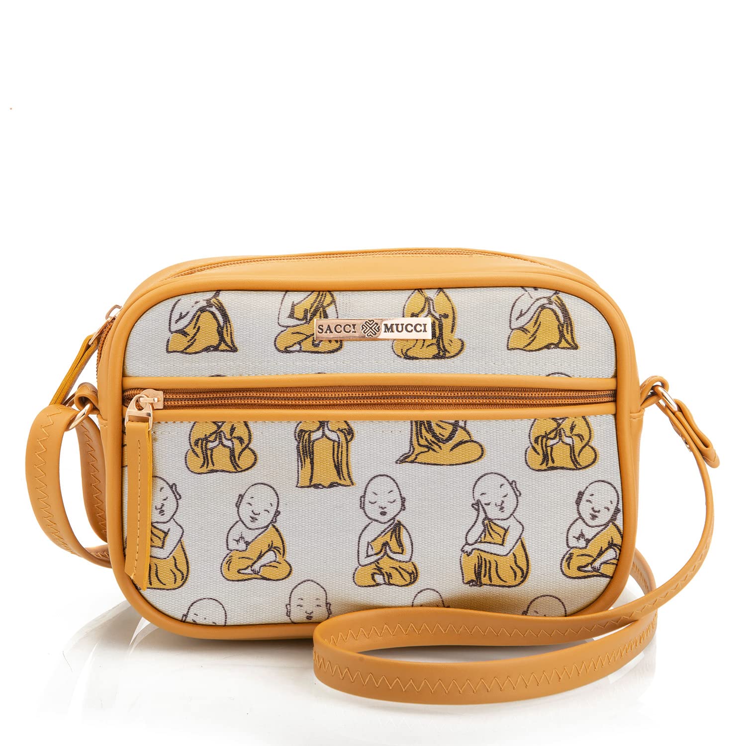 See full amazon price history chart for SACCI MUCCI Sling Cross-BodyBag for Girls And Women- Cute Monk Design Print (Mustard) SACCI MUCCI Sling Cross-BodyBag for Girls And Women- Cute Monk Design Print (Mustard) (B0C5438CJB) Amazon Price History, Amazon Price Tracker