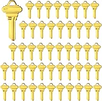 Vista 7 de Llaves en blanco con acabado de latón, llaves en blanco sin cortar KW1, paquete de 50 llaves