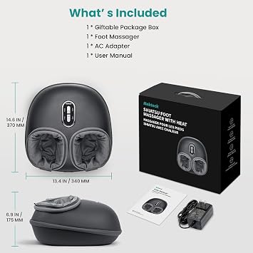 Nekteck Foot Massager with Heat: 3 Modes Deep Kneading Therapy