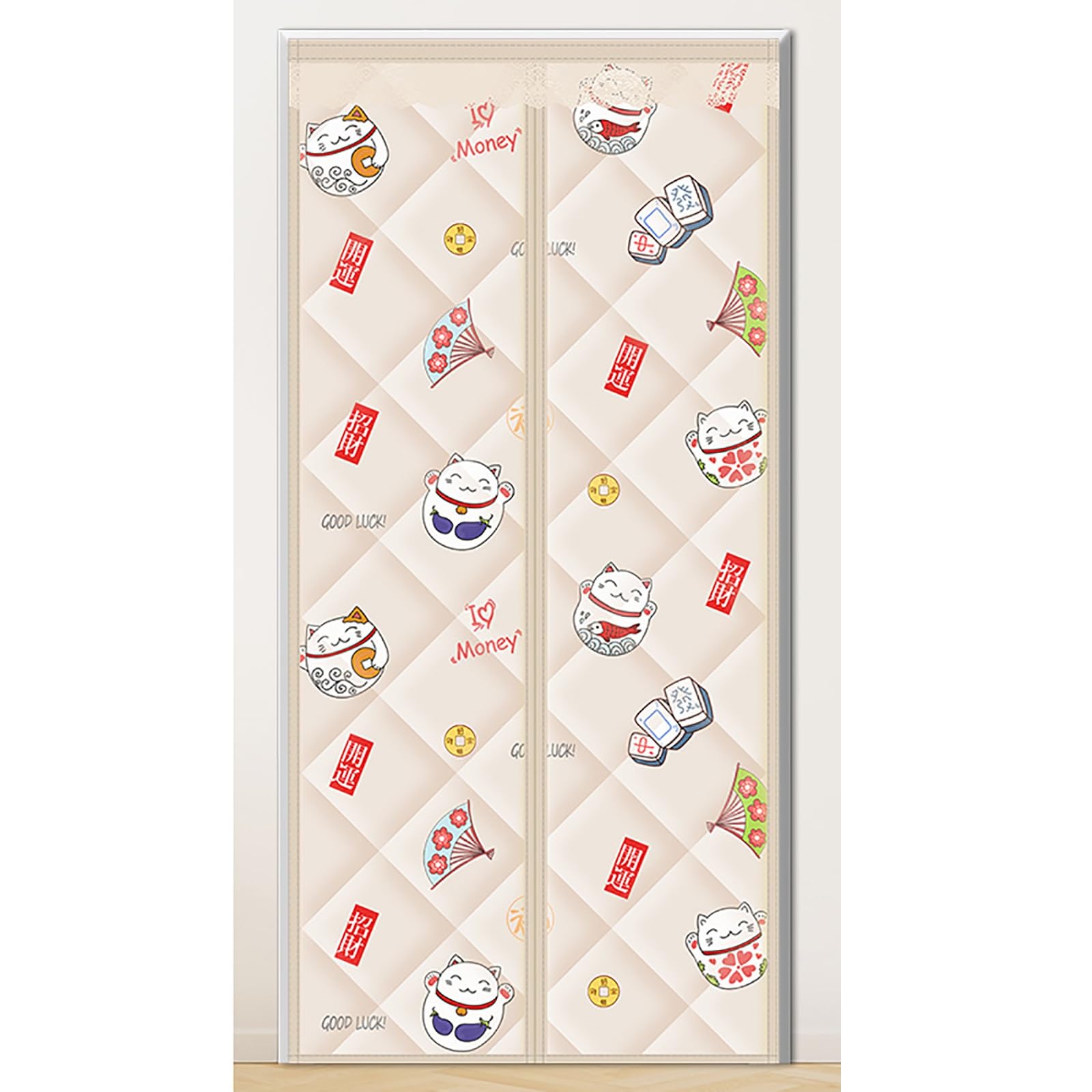 VFDVSWZSA door curtain, Warm Windproof Curtains, Thickened Soundproof Door, Suitable for Home and Commercial Use in Winter(Cat Pattern,80 * 220cm/31.5 * 86.6in)