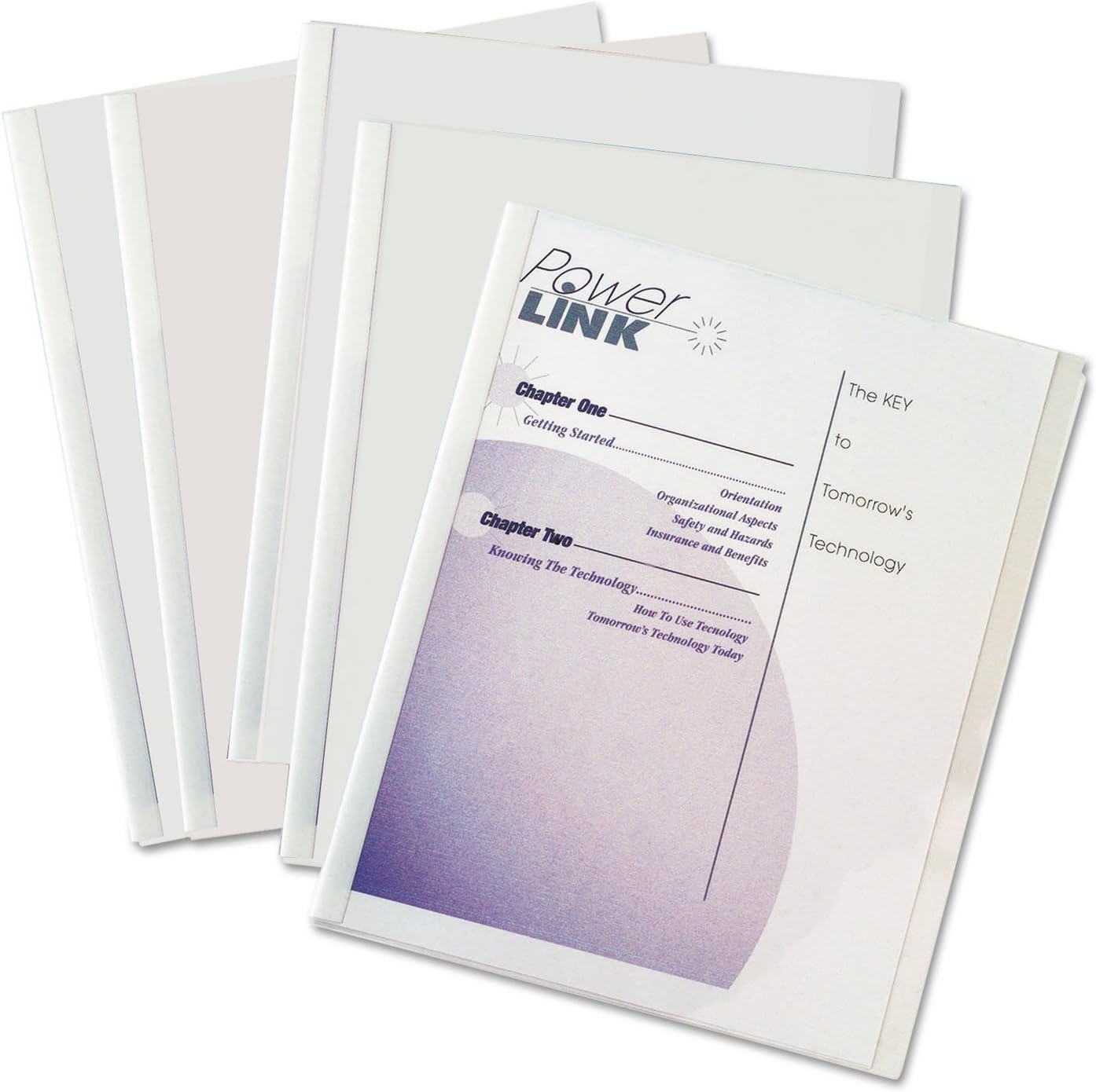 C-Line 32457 Report Covers with Binding Bars, Economy Vinyl, Clear, 8 1/2 x 11, 50/BX