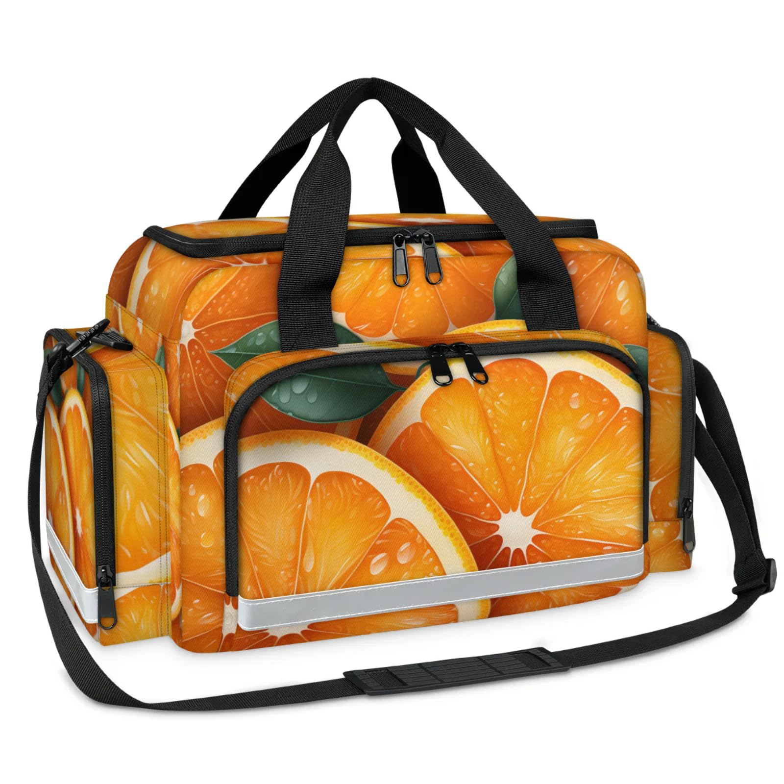 GzLeyigou First Aid Bags Empty, Tasty Oranges Emergency Bag First Aid Kit Multiple Compartment Kit Carrier On Call Trauma Bag For Paramedics Emergency Medical Supplies Kit