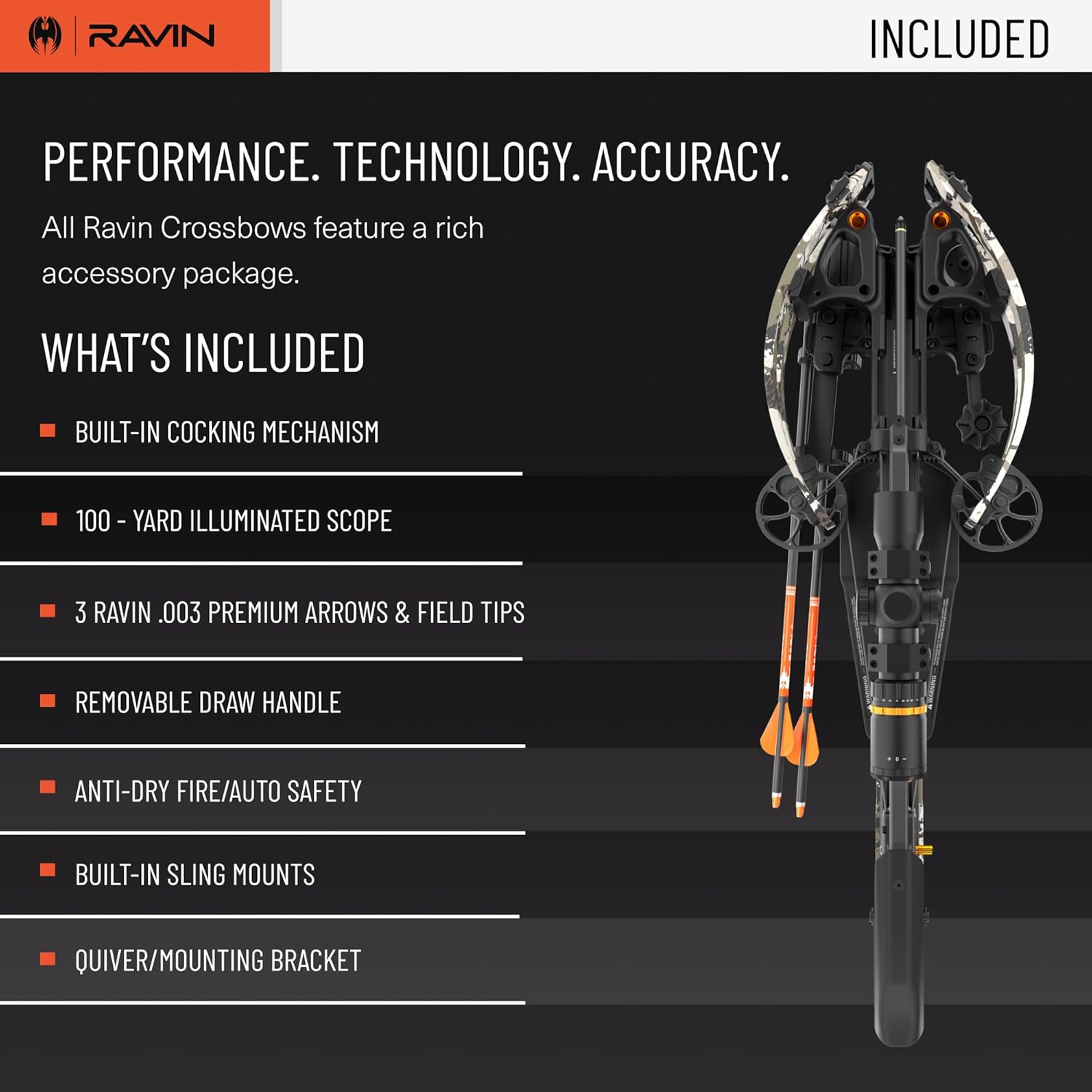RAVIN R29X Crossbow Package - High-Performance Compact Bow, 450 FPS Power, and Illuminated Scope - Ideal for Hunting & Archery