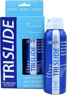TRISLIDE Anti-Chafe Continuous Spray Skin Lubricant Body Friction Protection | Prevents Blistering and Chafing | Providng Long-Lasting Comfort and Protection (Pack of 1)