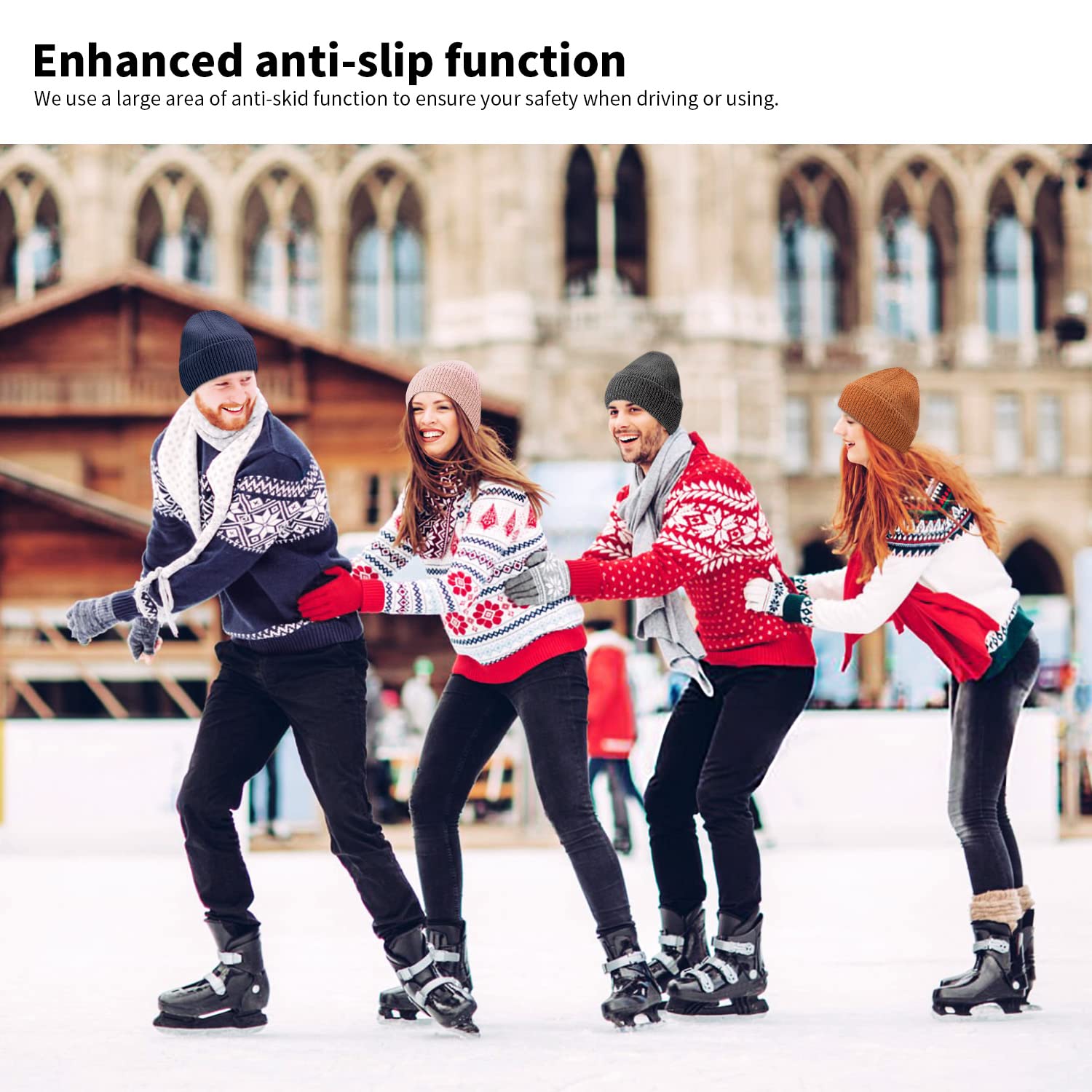 MOBIUSPHY Cappello Uomo Donna Cappelli Unisex Berretti Invernale Beanie Cuffia Uomo Hat Maglia Caldo Cappello Nero Moderno Adulto Inverno per Sci/Bici/Moto