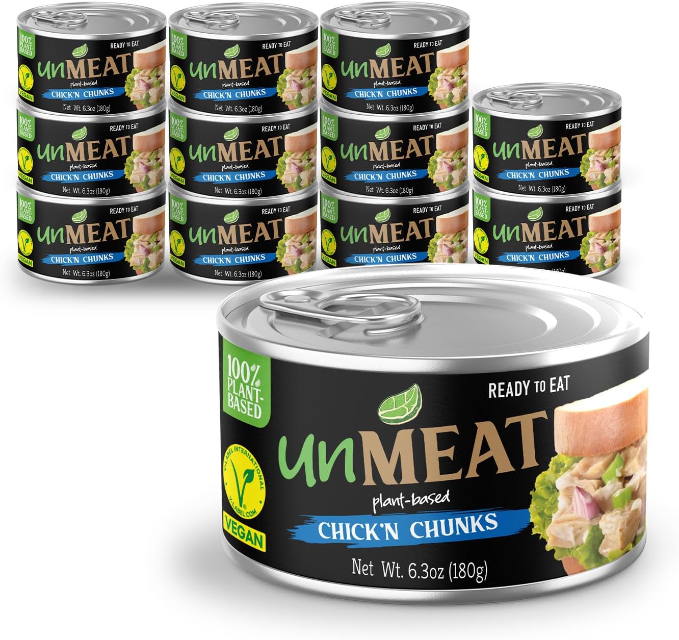 Plant Based Meat | Easy to Prepare Plant Based Protein | Vegan Meat with Less Calories, Chicken Style Chunks, 12 pack