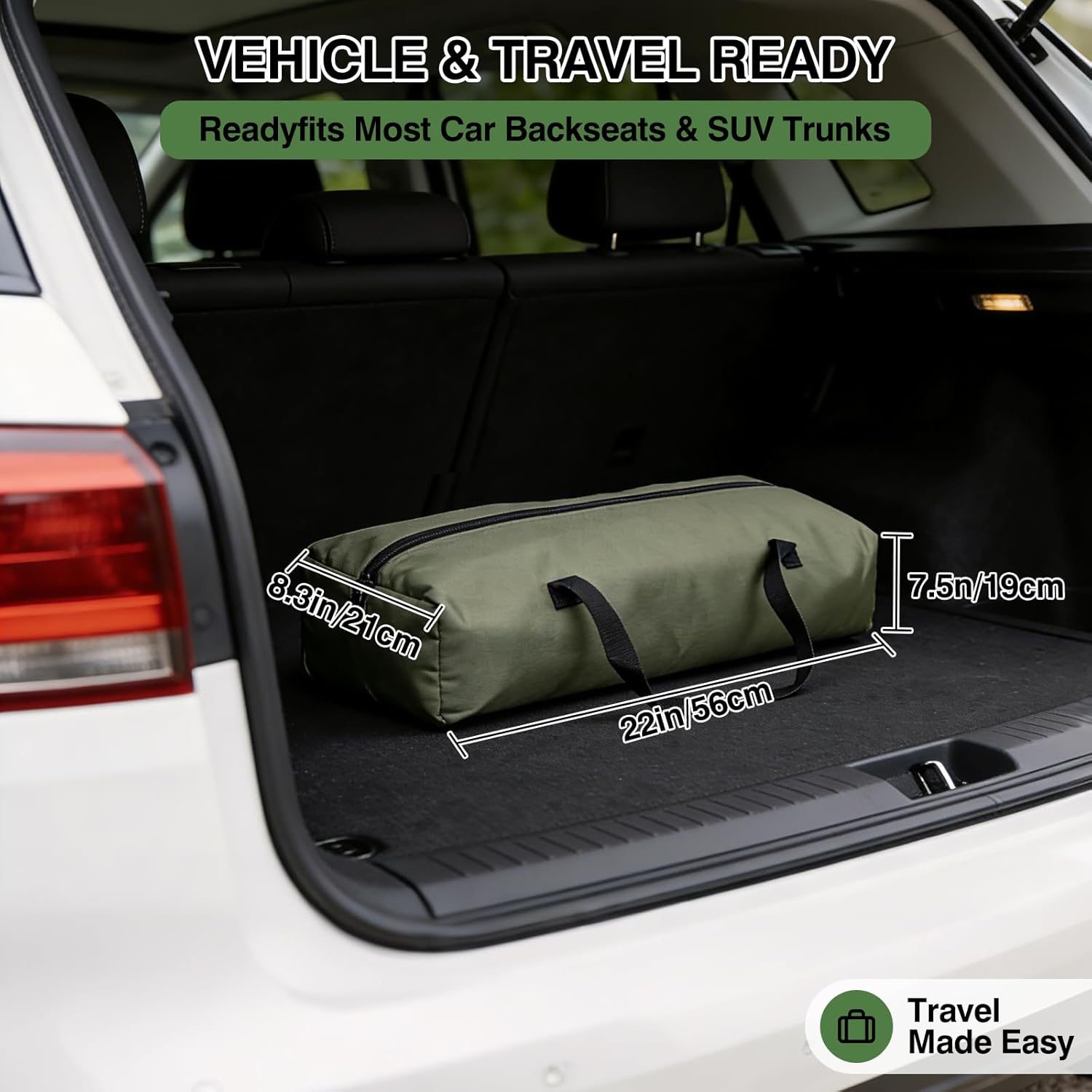 30" L x 21" W x 21" H Collapsible Travel Dog Crate, Portable Soft Dog Kennel for Medium Dogs up to 45 lbs, 4-Door Foldable Travel Crate with Durable Mesh & Storage Bag, Green