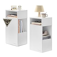 SONGMICS HOME Comodini Sottili, Montaggio Rapido Senza Attrezzi Toolless