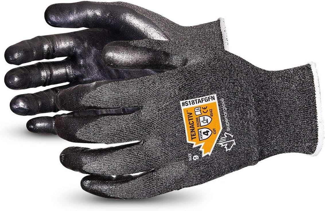 Superior Glove Cut Resistant Gloves 18-Gauge Nitrile Palms Touchscreen Compatible TenActiv S18TAFGFN