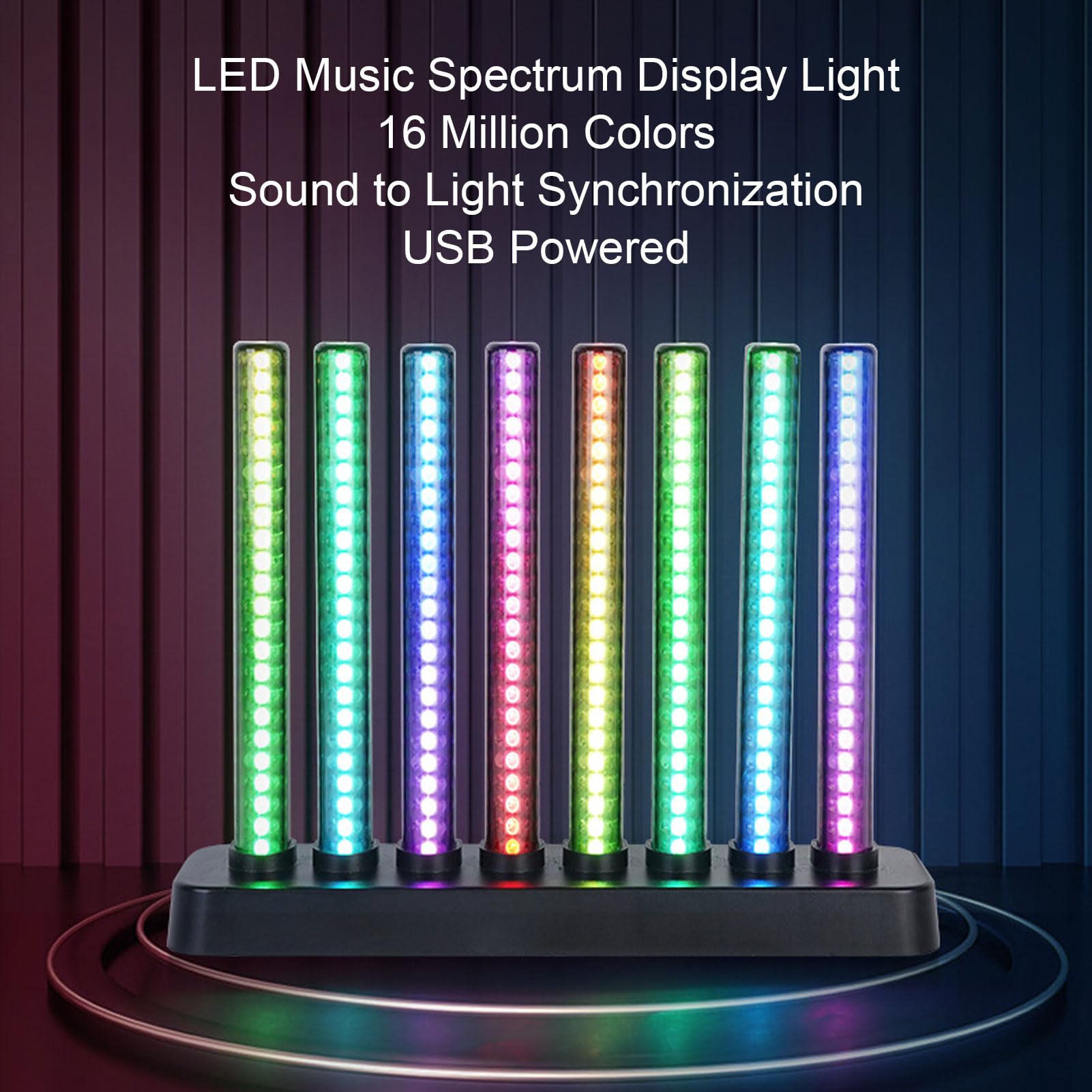 Gugxiom Barra Luminosa del Ritmo Musicale, Display Analizzatore di Spettro Audio con 200 LED RGB, Tubo Luminoso Ad Alta sensibilità per Decorazioni per Feste in Casa, Controllo APP