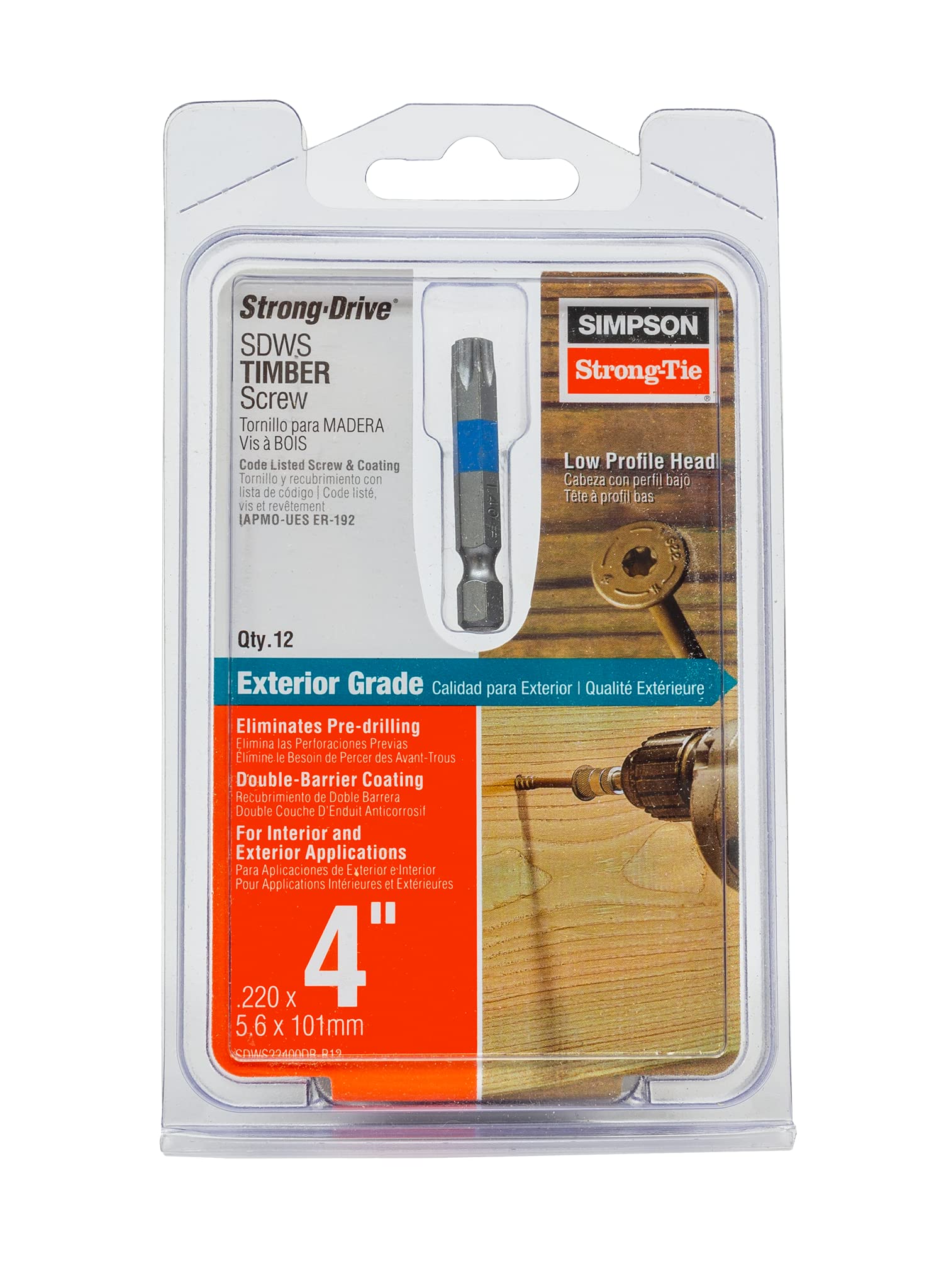 Amazon.com: Simpson Strong-Tie SDWS22400DB-R12 Strong-Drive SDWS