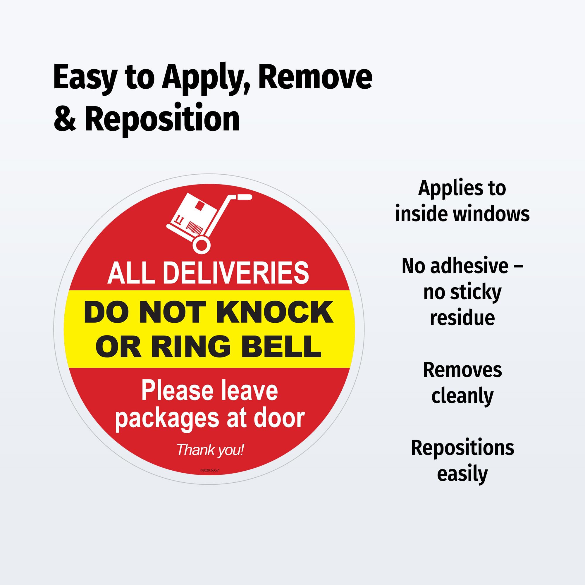 Amazon.com: ZOCO – Do Not Knock or Ring Doorbell Sign – 6-Inch