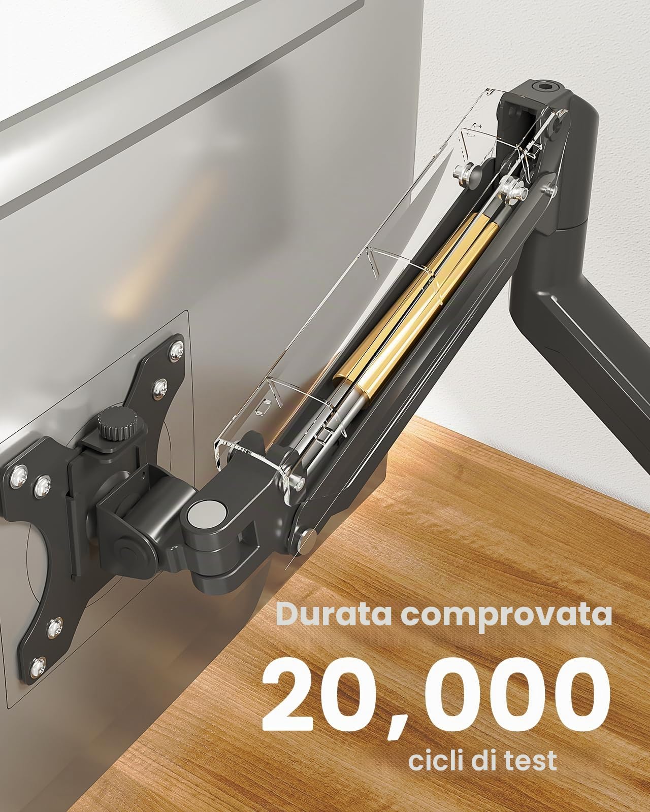 ErGear Supporto per Monitor per Schermi da 13-34 Pollici, Braccio per Monitor regolabile, Supporta fino a 10 kg, supporto girevole per scrivania, compatibile con Vesa 75 e 100 mm
