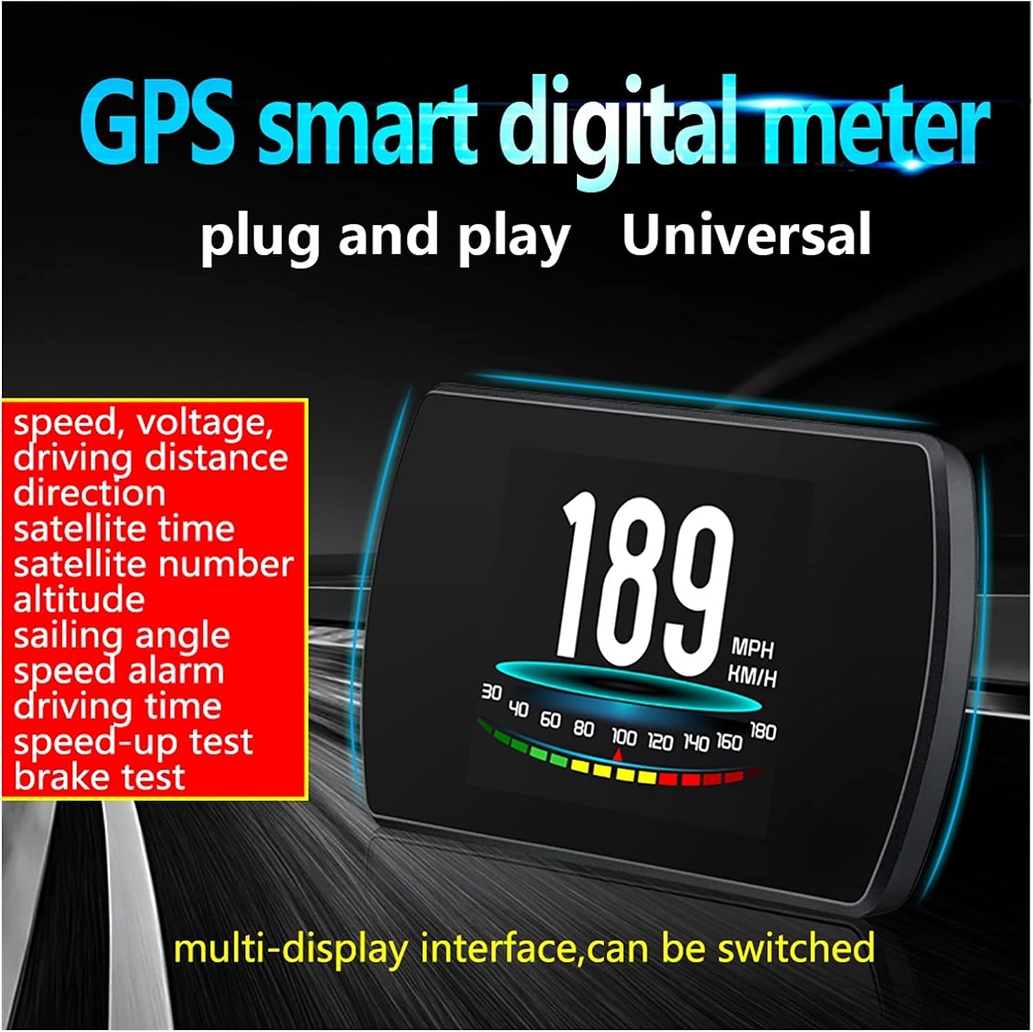 Auto Diagnostic Tools T800 HUD Head Up Display GPS Speed Digital Meter Car Trip Computer
