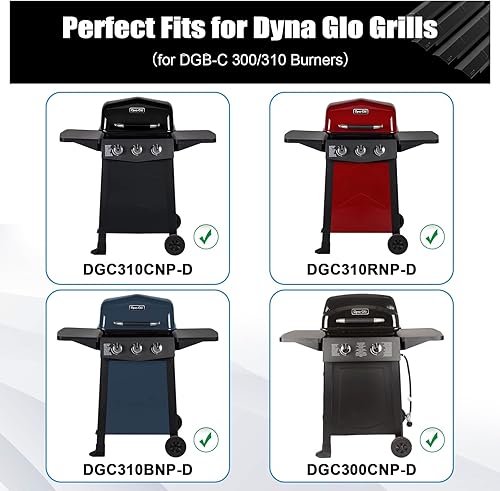 Miniatura 2 de Barbqtime Piezas de repuesto de placas de calor para parrilla Dyna-Glo de 3 quemadores, tiendas de campaña de calor de acero de porcelana para