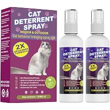 Cat Deterrent Spray for Indoor and Outdoor, Cat Repellent Spray for Furniture Protection, Anti Cat Scratch for Sofas or Carpet, Natural Ingredients, 4.06 oz Pack of 2