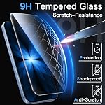 JETech Screen Protector for iPhone 17 6.3-Inch, Tempered Glass Film with Easy Installation Tool, 9H Hardness, Case-Friendly, 3-Pack