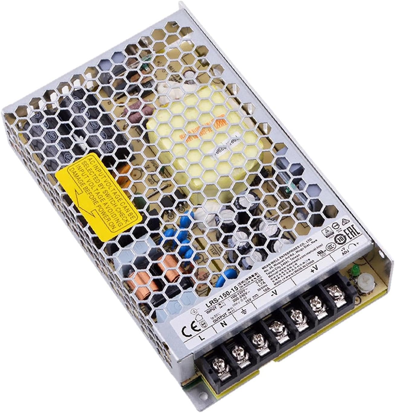 LRS-150-15 15V 10A 150W Single Output Power Supply, 90% Efficiency, for Industrial Automation